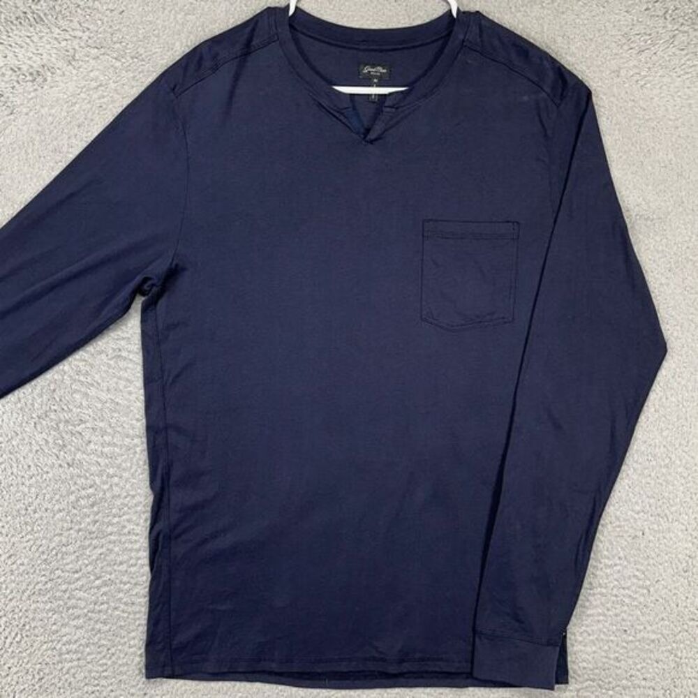 Goodman Pullover Sweatshirt Adult Medium Navy Blue Long Sleeve Pocket Casual Men